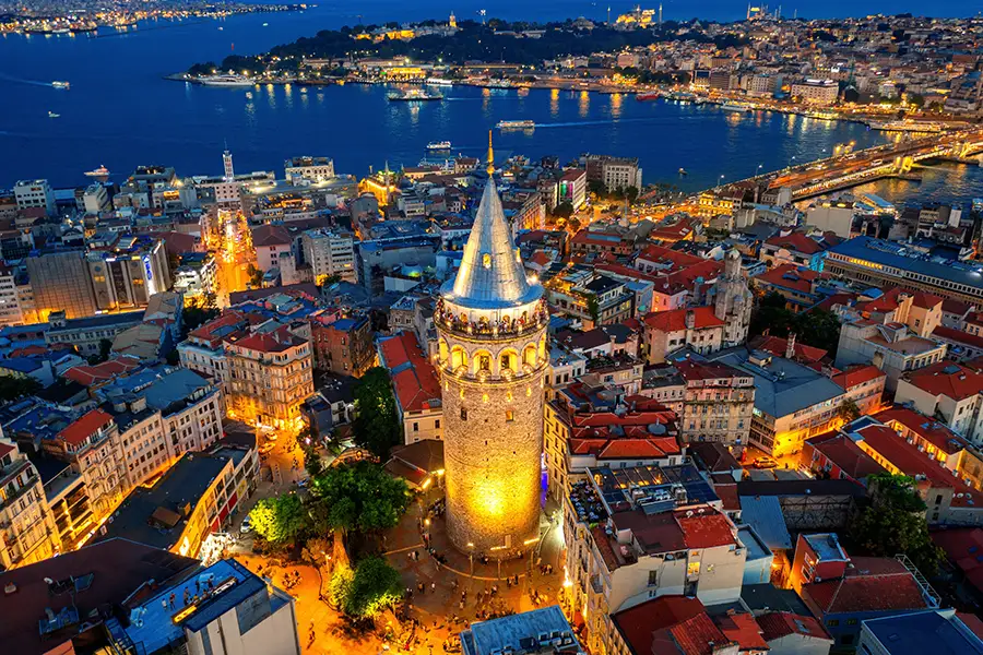 Galata Tower at Night: Istanbul's Beacon of History and Romance